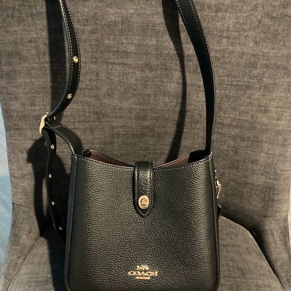 Coach Handbags - Coach Black Pebbled Leather Crossbody Bag (Mini Hadley)